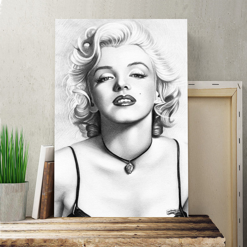 Big Box Art Black and White Art Marilyn Monroe Painting Print on Canvas